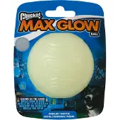Chuckit! max glow bal glow in the dark Medium 6x6x6 cm - Speelgoed Honden