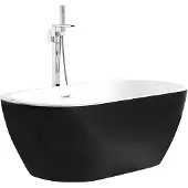Beliani NEVIS - Whirlpool - Zwart - 80 x 170 cm - Acryl