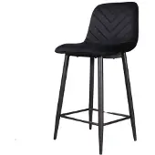 DS4U Gaby barkruk velvet 65 cm 2.0 - zwart