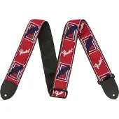 Fender gitaarband - Monogrammed 2 inch red-white-blue