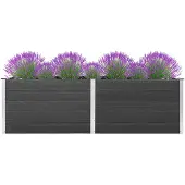 vidaXL Plantenbak verhoogd 200x50x91 cm HKC grijs