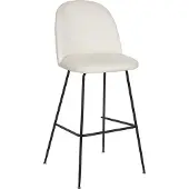 Beliani ARCOLA - Barkruk set van 2 - Wit - Fluweel