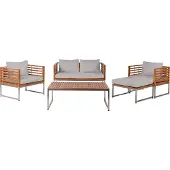 Beliani BERMUDA - Kussenhoezen set - Grijs - Polyester
