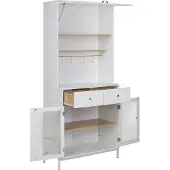 Beliani PARLIN - Vitrinekast - Wit - Hout