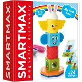 Smart Max My First Totem - Magnetisch Sensorisch Speelgoed - 8-Delige Stapelset met Geluid en Textuur - Educatief Speelgoed voor Peuters - Vanaf 1 Jaar