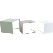 Bronx Bijzettafel Bianca metaal wit 37 cm hoog