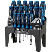 Draper Tools Jeu de tournevis, clé hex et embouts 44 pcs Bleu 81294