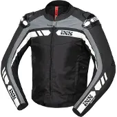 IXS RS-500 1.0 Zwart Grijs Wit Leather Textiele Motorjas Maat 50