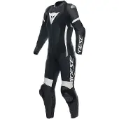 Dainese Grobnik S26, leren pak 1st. geperforeerd vrouwen ,Zwart/Zwart/Wit ,46