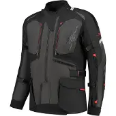 Rusty Stiches Rusty Stitches waterdichte motorfietstextiljas, zwart/grijs/rood, maat 3XL
