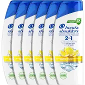 Head & shoulders Citrus Fresh 2-in-1 Anti-roos Shampoo & Conditioner voor Vet Haar - 6 x 300 ml