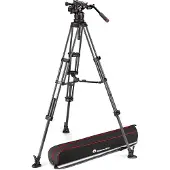 Manfrotto Nitrotech 612 Video Head & Carbonfiber Twin Leg Tripod Kit