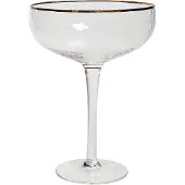 Beliani TOPAZ - Champagnecoupe set van 4 - Goud - Glas