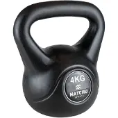 Matchu Sports Kettlebell 4kg - Zwart - 15cm - 22cm - Kunststof