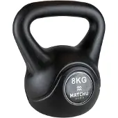 Matchu Sports Kettlebell 8kg - Zwart - 20cm - 26cm - Kunststof