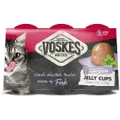 Voskes Jelly Cups tonijn met krab kattensnack (6x25 g) 6 verpakkingen (36 x 25 g)