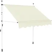 vidaXL Luifel handmatig uittrekbaar 200 cm crème