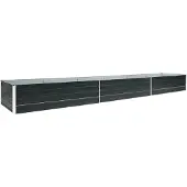 vidaXL Tuinverhoger, verzinkt staal, 480x80x45 cm, antraciet