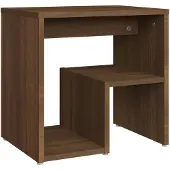 vidaXL Nachtkastje 40x30x40 cm bewerkt hout bruin eikenkleur