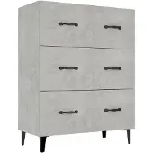 vidaXL Dressoir 69,5x34x90 cm bewerkt hout betongrijs
