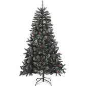 vidaXL Kunstkerstboom met standaard 150 cm PVC groen