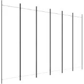 vidaXL Kamerscherm met 6 panelen 300x200 cm stof wit