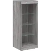 vidaXL Dressoir met LED-verlichting 41x37x100 cm grijs sonoma eiken