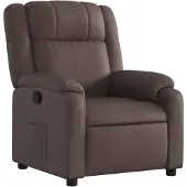 vidaXL Fauteuil verstelbaar kunstleer bruin