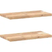 vidaXL Wandschappen 2 st zwevend 60x20x2 cm onbehandeld acaciahout