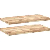 vidaXL Wandschappen 2 st zwevend 60x40x4 cm onbehandeld acaciahout