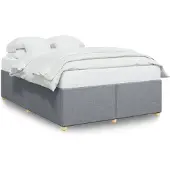 vidaXL Bedframe zonder matras stof lichtgrijs 160x200 cm