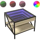 vidaXL - Salontafel - met - Infinity - LED - 50x50x38 - cm - sonoma - eikenkleurig