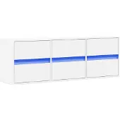 vidaXL Tv-wandmeubel met LED-verlichting 130x31x45 cm wit