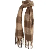 Sarlini Winter Sjaal Dames Sjaal Camel Geblokt