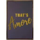 Present Time wall art that's amore medium black & gold