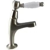 Pb klassieke fonteinkraan met witte hendel koud water klein model RVS 1208854912