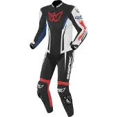 Berik Monza Zwart Wit Rood Blauw 1-Delig Motorpak Maat 54