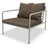 Houe Loungestoel Avon Chair Frame Muted White Cushion Ash