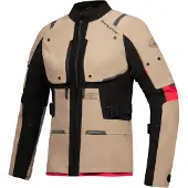 Ixon M-Skeid Lady Sand Zwart Rood Waterdichte Textiele Motorjas Maat XL