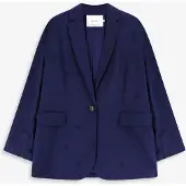 Sissy-Boy Donkerblauwe Oversized Blazer Met Embroidery | Maat: M