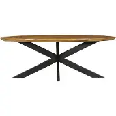 Starfurn Eettafel Brandy | 180 cm | Ovaal (Naturel, 180x90x76cm)