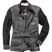 Black-Cafe London Retro Motorleren jas