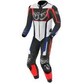 Berik NexG Zwart Rood Blauw Grijs 1-Delig Motorpak Maat 58