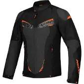 Ixon Caliber Zwart Antraciet Oranje Waterdichte Textiele Motorjas Maat L