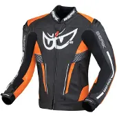 Berik Air-B Zwart Oranje Leren Motorjas Maat 48