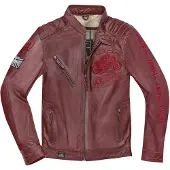 Black-Cafe London Istanbul Bordeaux Leren Motorjas Maat 50