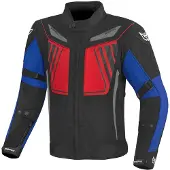 Berik Nardo Evo Zwart Rood Blauw Waterdichte Textiele Motorjas Maat 50