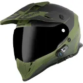 Bogotto H331 BT Tour EVO Zwart Groen Bluetooth Enduro Helm Maat M