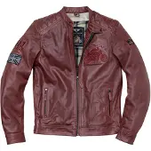 Black-Cafe London Bangkok Rood Leren Motorjas Maat 54