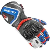 Bogotto Monza Geperforeerde Blauw Wit Rood Handschoenen Maat S